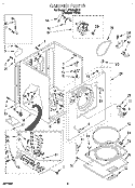 CABINET Diagram and Parts List for LGT5624DQ1  Whirlpool Dryer