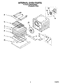INTERNAL OVEN PARTS Diagram and Parts List for YKEMC308KM01  KitchenAid Microwave Oven Combo
