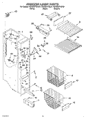 FREEZER LINER Diagram and Parts List for KSRG25FKBL01  KitchenAid Refrigerator