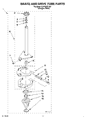 BRAKE AND DRIVE TUBE Diagram and Parts List for CAWS823JQ0  Crosley Washer