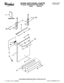 DOOR AND PANEL PARTS Diagram and Parts List for 7WDT770PAYW2  Whirlpool Dishwasher