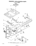 COOK TOP AND MANIFOLD , LITERATURE Diagram and Parts List for SF3020ERW1  Whirlpool Range