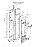 FREEZER DOOR Diagram and Parts List for KSSS42DAX01  KitchenAid Refrigerator