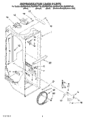 REFRIGERATOR LINER PARTS Diagram and Parts List for ED2FHEXTB00  Whirlpool Refrigerator
