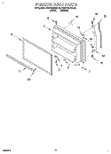 FREEZER DOOR, LIT/OPTIONAL Diagram and Parts List for KTRP18KDWH03  Whirlpool Refrigerator