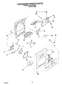 DISPENSER AND FRONT PARTS Diagram and Parts List for KSSC48QKS02  KitchenAid Refrigerator