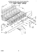 UPPER RACK AND TRACK Diagram and Parts List for KUDS23HBWH0  KitchenAid Dishwasher
