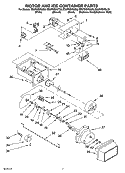 MOTOR AND ICE CONTAINER PARTS Diagram and Parts List for ED2FHEXSL00  Whirlpool Refrigerator