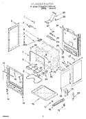 CHASSIS Diagram and Parts List for FES364EN0  Whirlpool Range