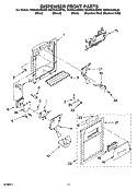DISPENSER FRONT PARTS Diagram and Parts List for GS2SHAXMS00  Whirlpool Refrigerator