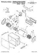 VENTILATION PARTS Diagram and Parts List for KIRD861HSS1  KitchenAid Range Hood