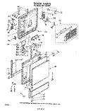 DOOR Diagram and Parts List for SHF5500W0  Whirlpool Dishwasher