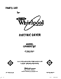 SECTION Diagram and Parts List for LE9500XTN1  Whirlpool Dryer