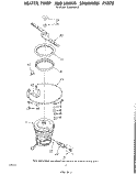 HEATER, PUMP AND LOWER SPRAYARM Diagram and Parts List for DU6000XR0  Whirlpool Dishwasher