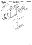 FRAME AND CONSOLE Diagram and Parts List for DU900PCDQ3  Whirlpool Dishwasher