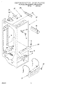REFRIGERATOR LINER Diagram and Parts List for 4ED25DQXDW02  Whirlpool Refrigerator