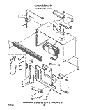 CABINET Diagram and Parts List for KHMC106WAL1  KitchenAid Microwave