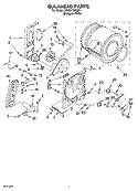 BULKHEAD PARTS, OPTIONAL PARTS (NOT INCLUDED) Diagram and Parts List for WGD5100SQ0  Whirlpool Dryer