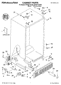 CABINET, LITERATURE Diagram and Parts List for KSRB22FKBL02  KitchenAid Refrigerator