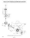 BRAKE, CLUTCH, GEARCASE, MOTOR AND PUMP Diagram and Parts List for LA7801XTF0  Whirlpool Washer