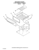 DRAWER PARTS Diagram and Parts List for KERS208XBL2  KitchenAid Range