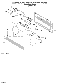 CABINET AND INSTALLATION PARTS Diagram and Parts List for MH2155XPS0  Whirlpool Microwave