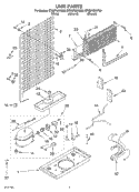 UNIT Diagram and Parts List for ET8BPMXKT00  Whirlpool Refrigerator