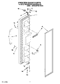 FREEZER DOOR PARTS Diagram and Parts List for BRS70EMANA00  Whirlpool Refrigerator