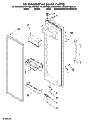 REFRIGERATOR DOOR PARTS Diagram and Parts List for ED2FHEXTB03  Whirlpool Refrigerator
