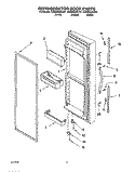 REFRIGERATOR DOOR Diagram and Parts List for GD5SHGXKQ01  Whirlpool Refrigerator