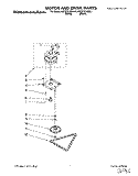 MOTOR AND DRIVE, LITERATURE Diagram and Parts List for KCCC151DBL1  KitchenAid Trash Compactor