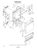 DOOR Diagram and Parts List for DU7200XS3  Whirlpool Dishwasher