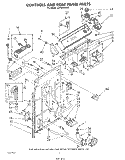 CONTROLS AND REAR PANEL Diagram and Parts List for LA7001XSW0  Whirlpool Washer