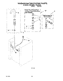 WASHER WATER SYSTEM Diagram and Parts List for LTG6234AN3  Whirlpool Washer Dryer Combo