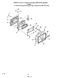 LOWER OVEN DOOR Diagram and Parts List for B9758B0  Roper Wall Oven
