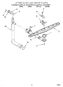UPPER WASH AND RINSE Diagram and Parts List for KUDG25SHBL1  KitchenAid Dishwasher