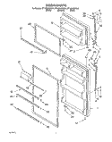 DOOR Diagram and Parts List for ET18NKXDG04  Whirlpool Refrigerator