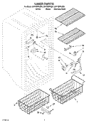 LINER PARTS Diagram and Parts List for EV170NYLB01  Whirlpool Freezer