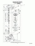 GEARCASE PARTS Diagram and Parts List for 6ALSQ8000MW4  Whirlpool Washer