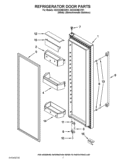 REFRIGERATOR DOOR PARTS Diagram and Parts List for ISC23CNEXW01  Whirlpool Refrigerator