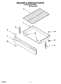 DRAWER & BROILER PARTS Diagram and Parts List for RF314PXMQ1  Whirlpool Range