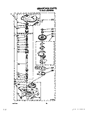 GEARCASE Diagram and Parts List for LA5381XXF0  Whirlpool Washer