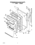 REFRIGERATOR DOOR Diagram and Parts List for KTRC22KAAL01  Whirlpool Refrigerator