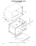 CABINET AND HINGE Diagram and Parts List for MW8200XR0  Whirlpool Microwave