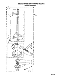 BRAKE AND DRIVE TUBE Diagram and Parts List for LA9580XWF1  Whirlpool Washer