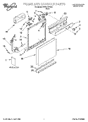 FRAME & CONSOLE, LITERATURE Diagram and Parts List for DU801DWGX2  Whirlpool Dishwasher
