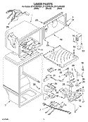 LINER Diagram and Parts List for ET1CHMXKT01  Whirlpool Refrigerator