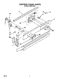 CONTROL PANEL, LIT/OPTIONAL Diagram and Parts List for RS630PXYH0  Whirlpool Range