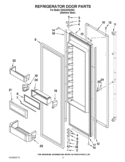 REFRIGERATOR DOOR PARTS Diagram and Parts List for KSSC42QVS04  KitchenAid Refrigerator
