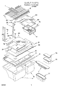 SHELF, LIT/OPTIONAL Diagram and Parts List for 7ET18PKXDN01  Whirlpool Refrigerator